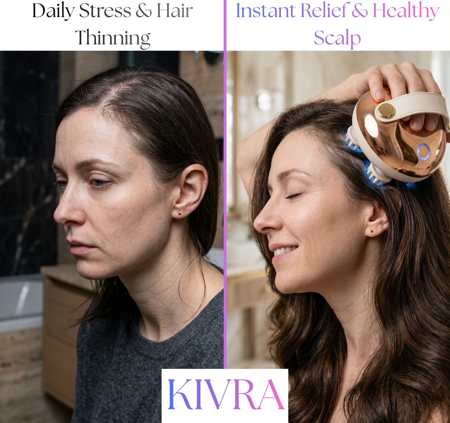 KIVRA™ Deep Tissue Scalp Massager | Professional Stress Relief & Hair Growth Stimulator