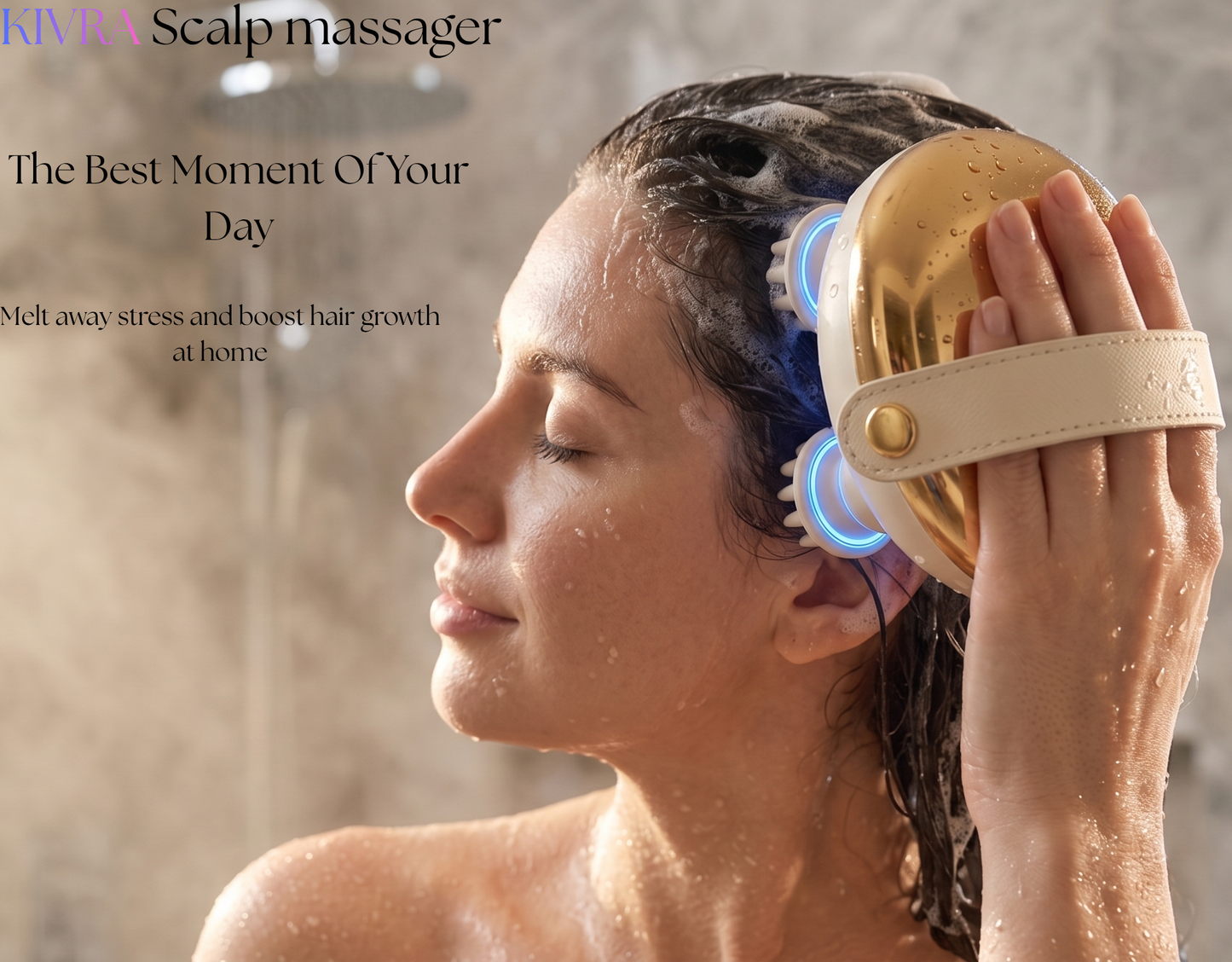 KIVRA™ Deep Tissue Scalp Massager | Professional Stress Relief & Hair Growth Stimulator